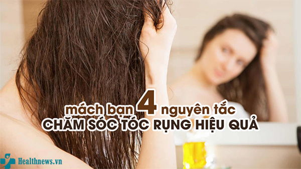 Mách bạn 4 cách chăm sóc tóc rụng hiệu quả