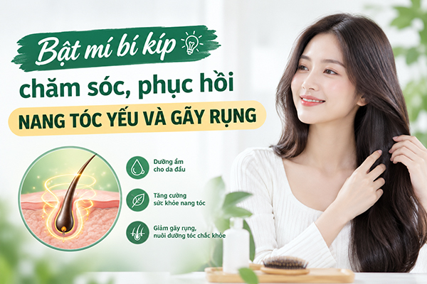 Bật mí bí kíp chăm sóc, phục hồi nang tóc yếu và gãy rụng