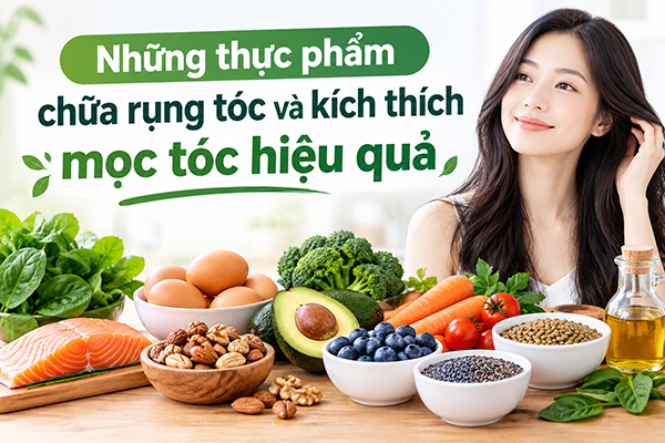 Thực phẩm chữa rụng tóc và kích thích mọc tóc