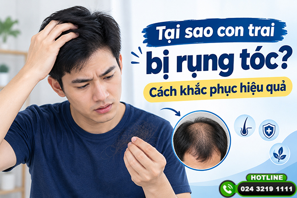 Tại sao con trai bị rụng tóc? Cách khắc phục hiệu quả