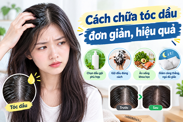 cách chữa tóc dầu đơn giản, hiệu quả